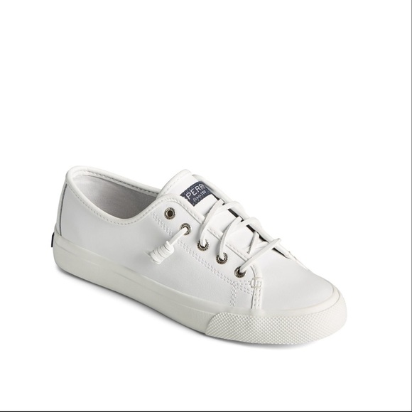 sperry white leather